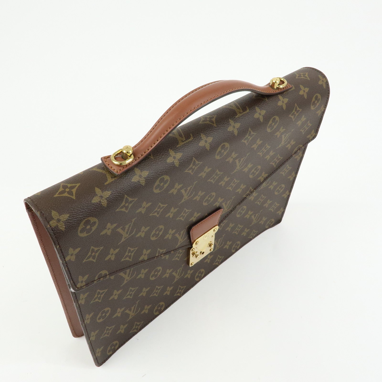 Louis Vuitton Monogram Port‑Documents Bandoulière Brown M53338