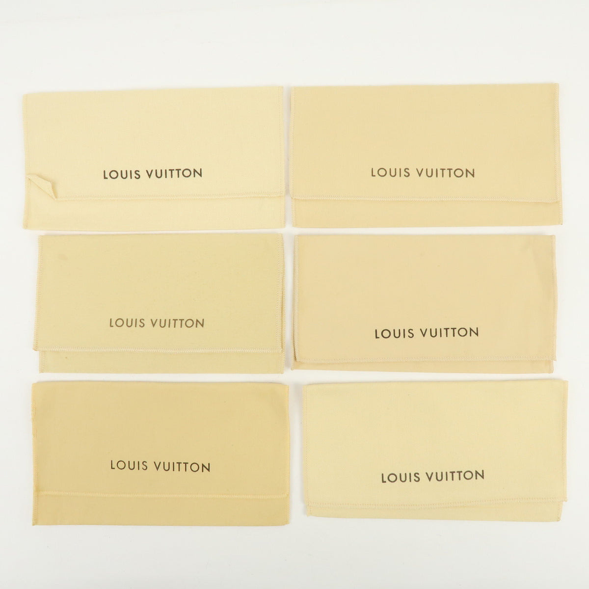 Louis Vuitton Lot of 25 Dust Bag Storage Bag Flap Style Beige