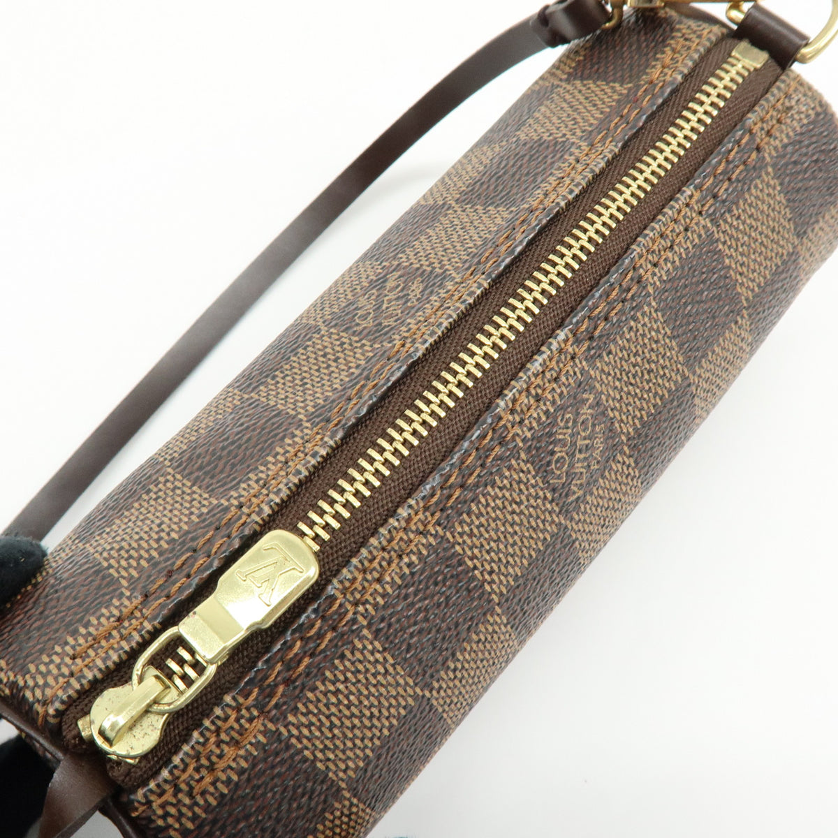 Louis Vuitton Damier Ebene Papillon 30 Hand Bag & Pouch Brown N51303
