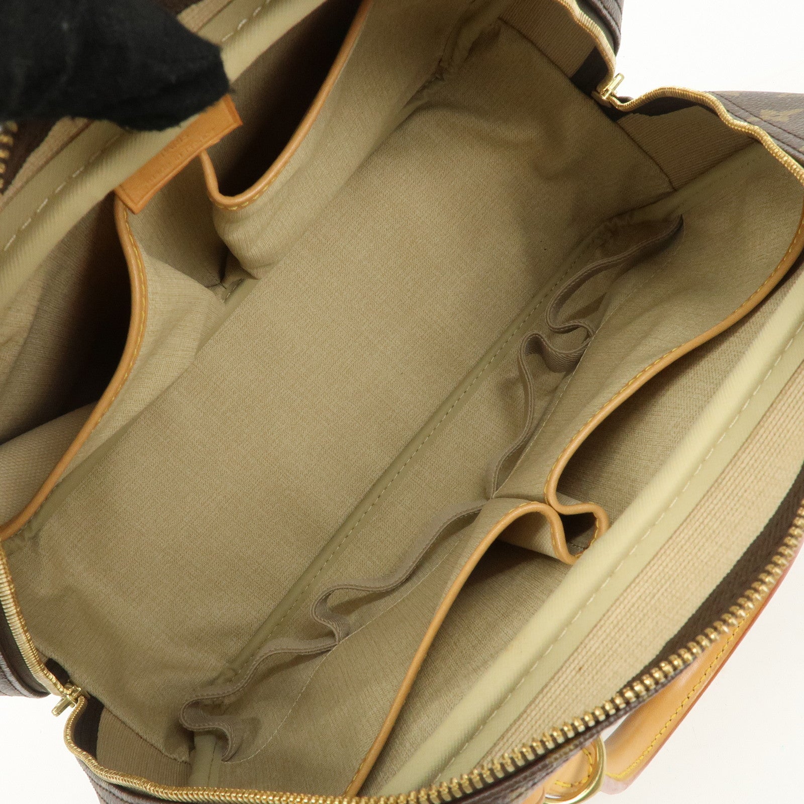 Louis Vuitton Monogram Deauville Hand Bag Brown M47270 Used