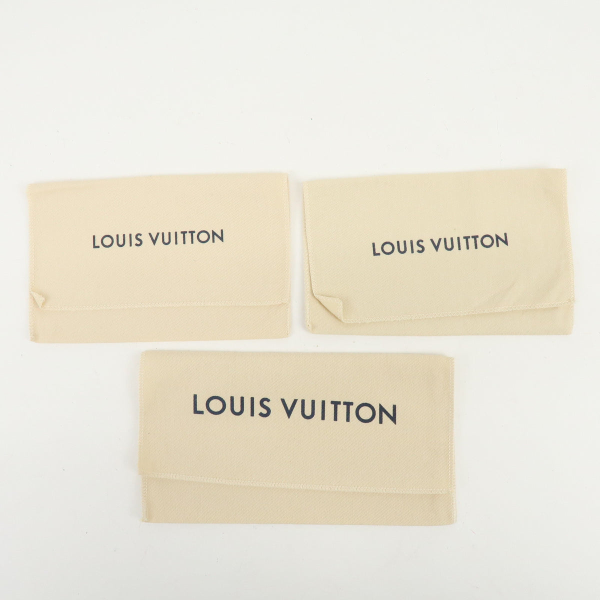 Louis Vuitton Lot of 25 Dust Bag Storage Bag Flap Style Beige