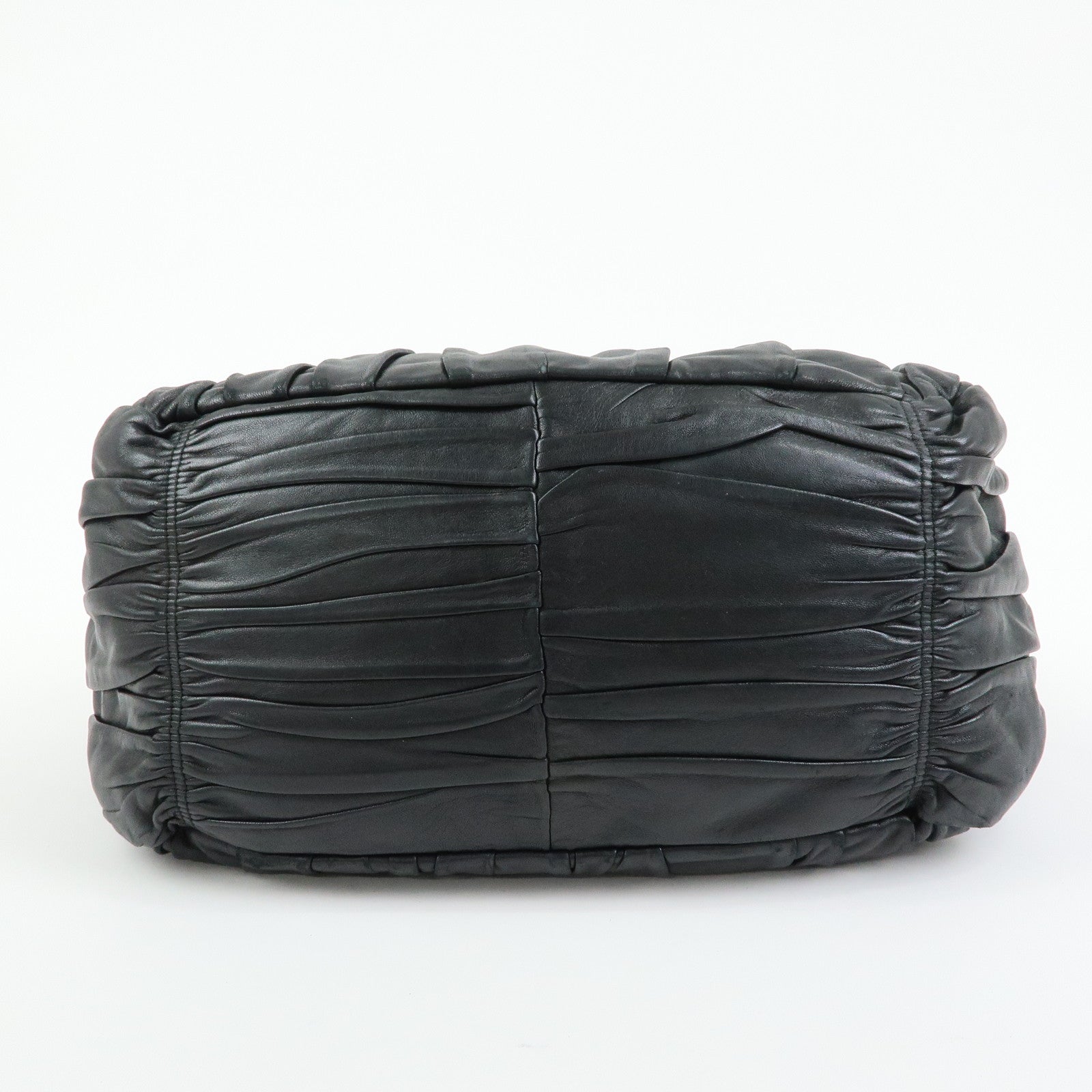 PRADA Logo Nappa Leather 2Way Bag Hand Bag Shoulder Bag Black