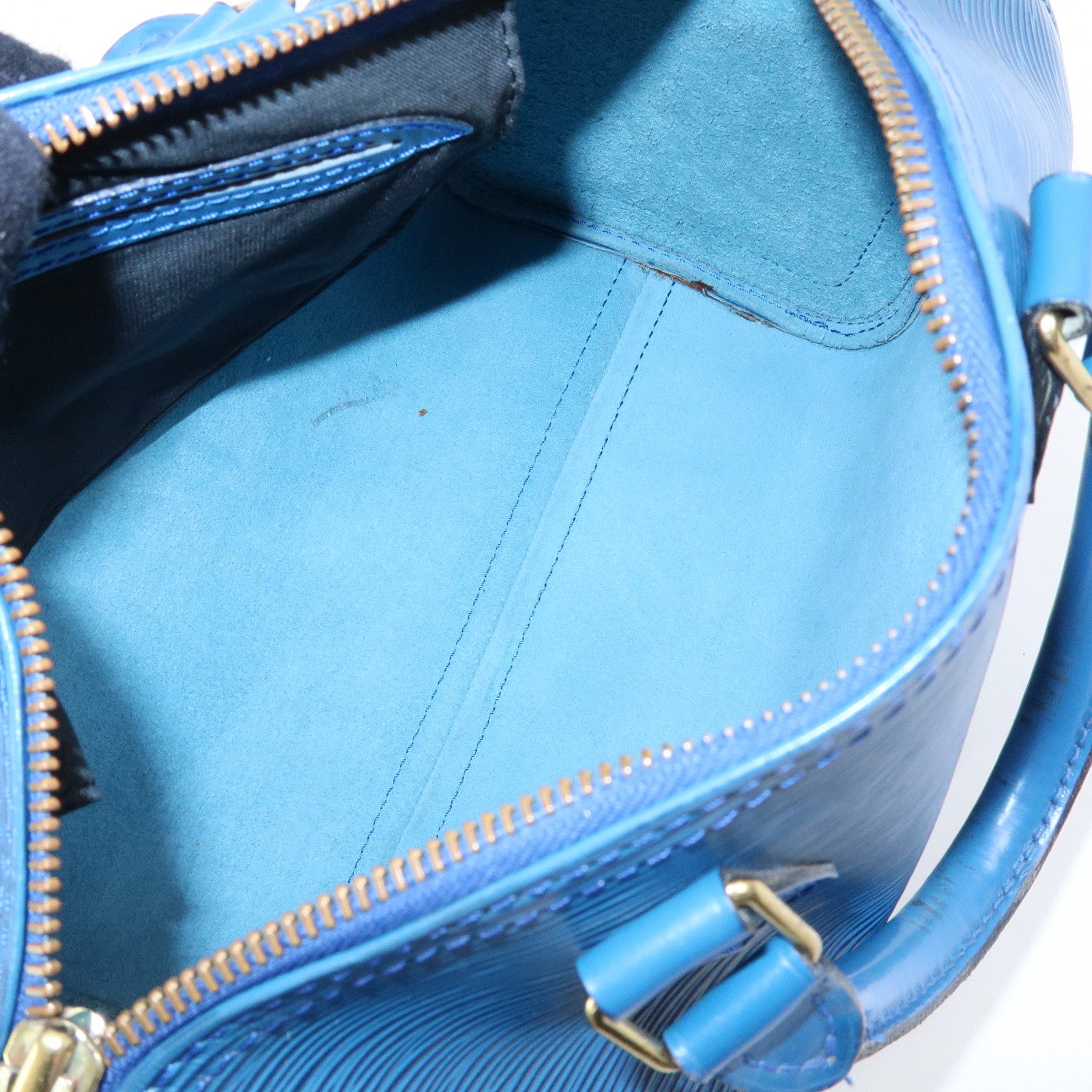 Louis Vuitton Epi Speedy 25 Hand Bag Boston Bag Toledo Blue M43015