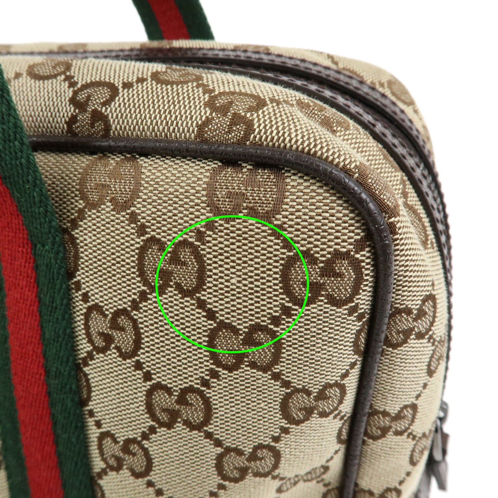 GUCCI Sherry GG Canvas Business Bag Hand Bag Brown 189753