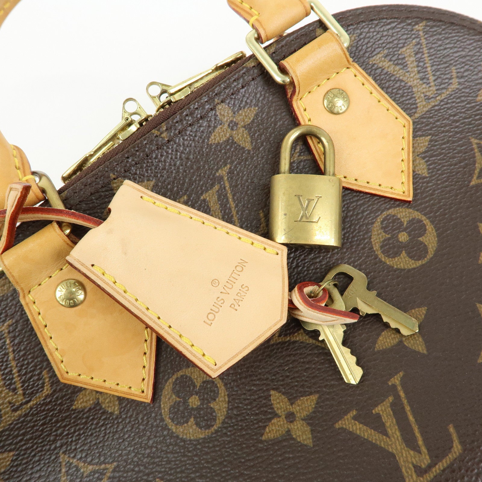 Louis Vuitton Monogram Alma BB 2 Way Hand Bag Shoulder Bag Brown M53152