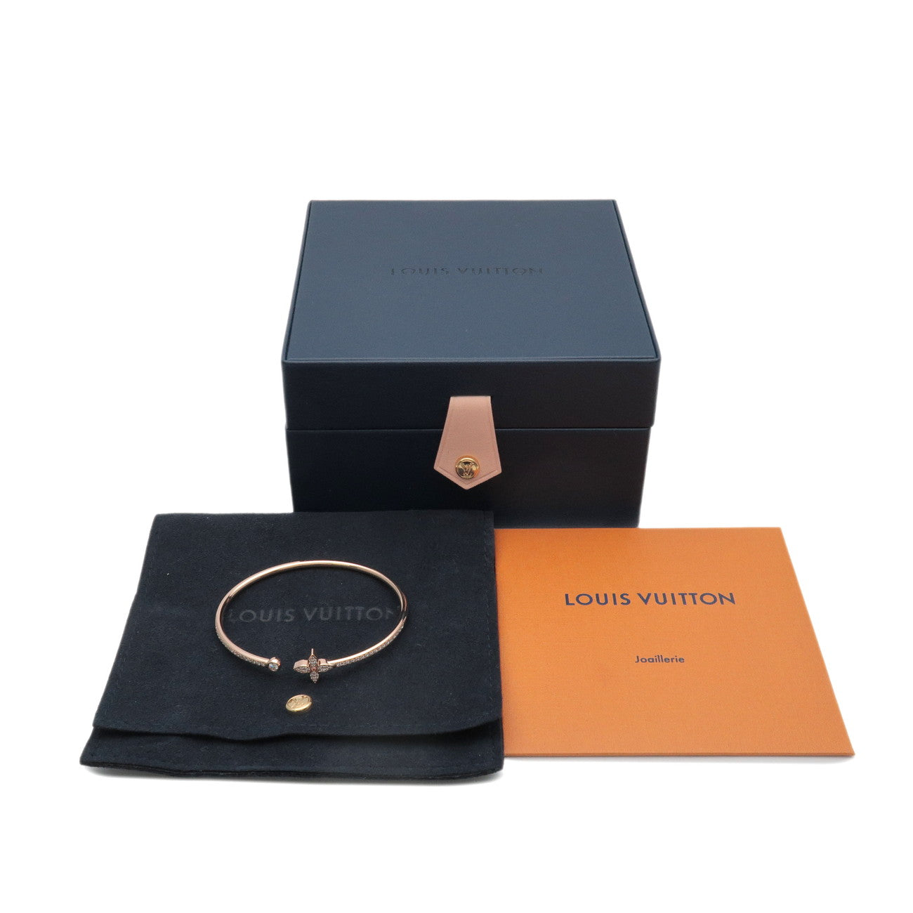 Louis Vuitton Blossom Twist Bracelet K18 750PG Diamonds Size S Q95690