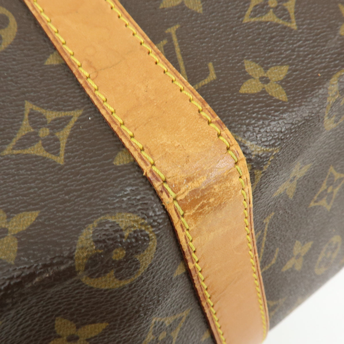 Louis Vuitton Monogram Keep All Bandouliere 55 Boston Bag Brown M41414