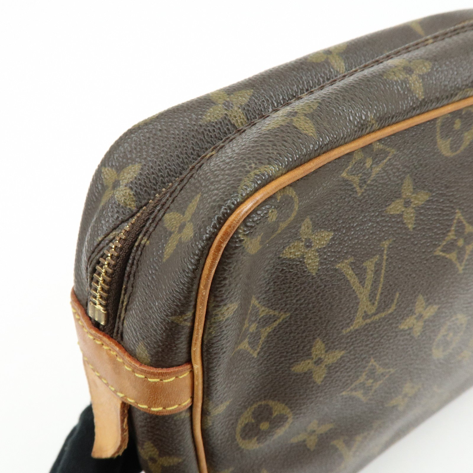 Louis Vuitton Monogram Compiegne 28 Pouch Clutch Bag Brown M51845