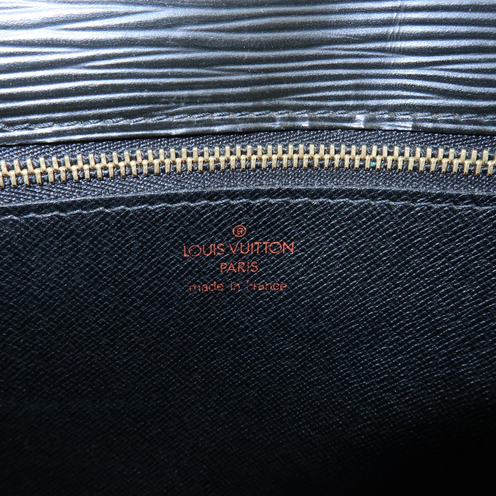 Louis Vuitton Epi Sellier Dragonne Leather Clutch Bag Noir Black M52612
