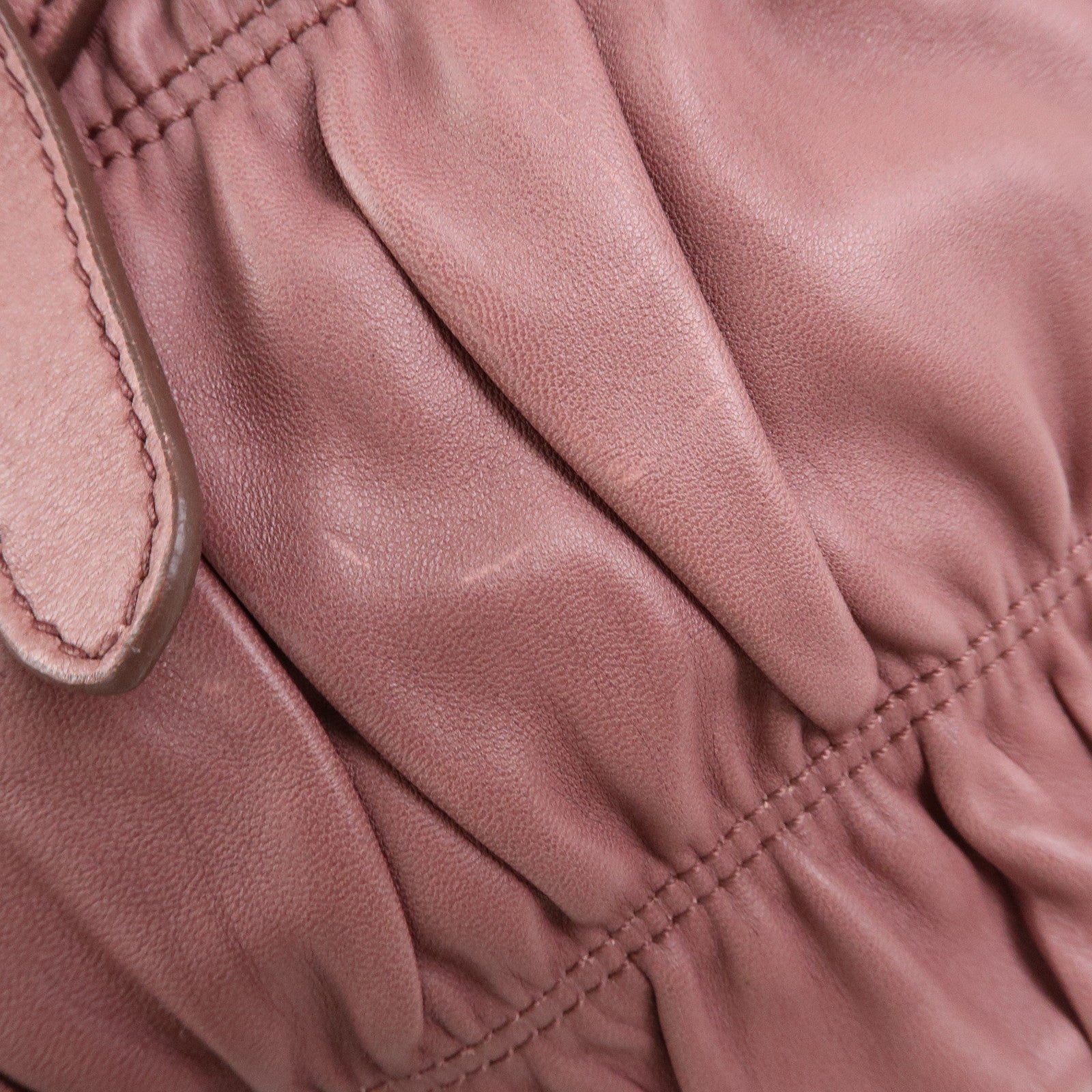 PRADA Logo Nappa Leather 2Way Bag Hand Bag Shoulder Bag Pink