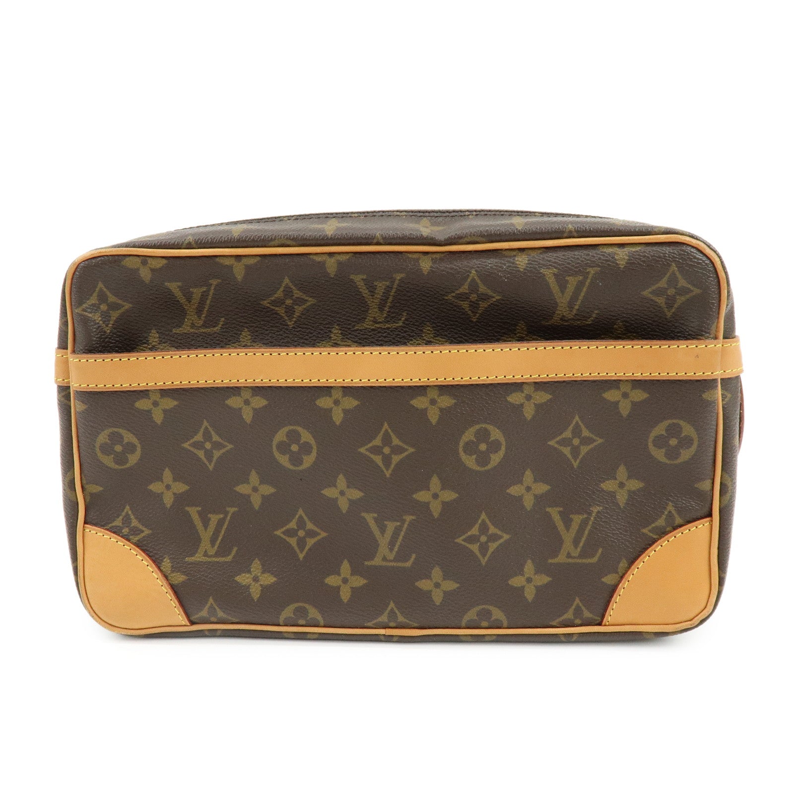 Louis Vuitton Monogram Compiegne 28 Pouch Clutch Bag Brown M51845