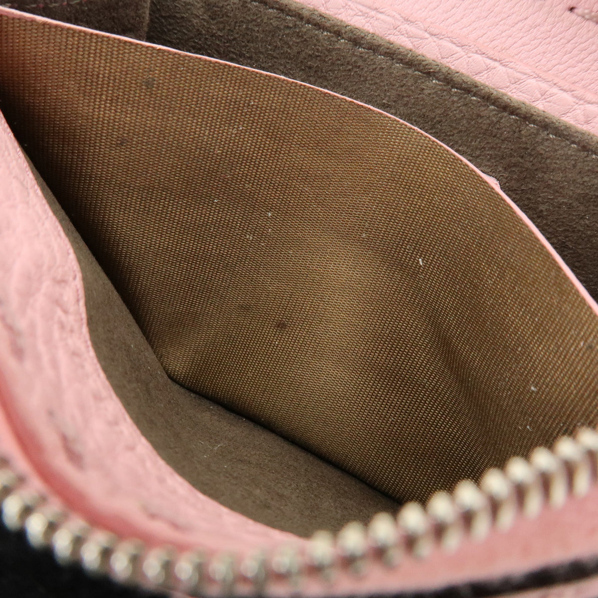 FENDI Selleria Leather Compact Zippy Wallet Pink 8M0313