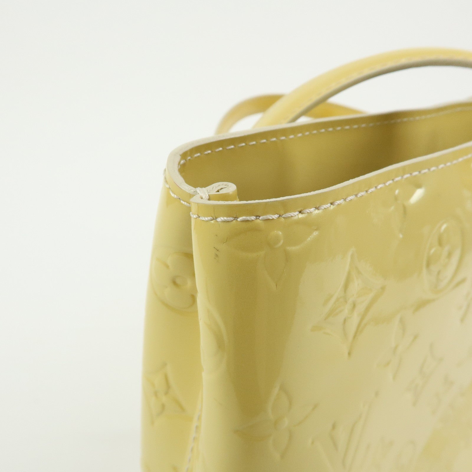 Louis Vuitton Monogram Vernis Wilshire MM Tote Bag Blanc Corail M91441