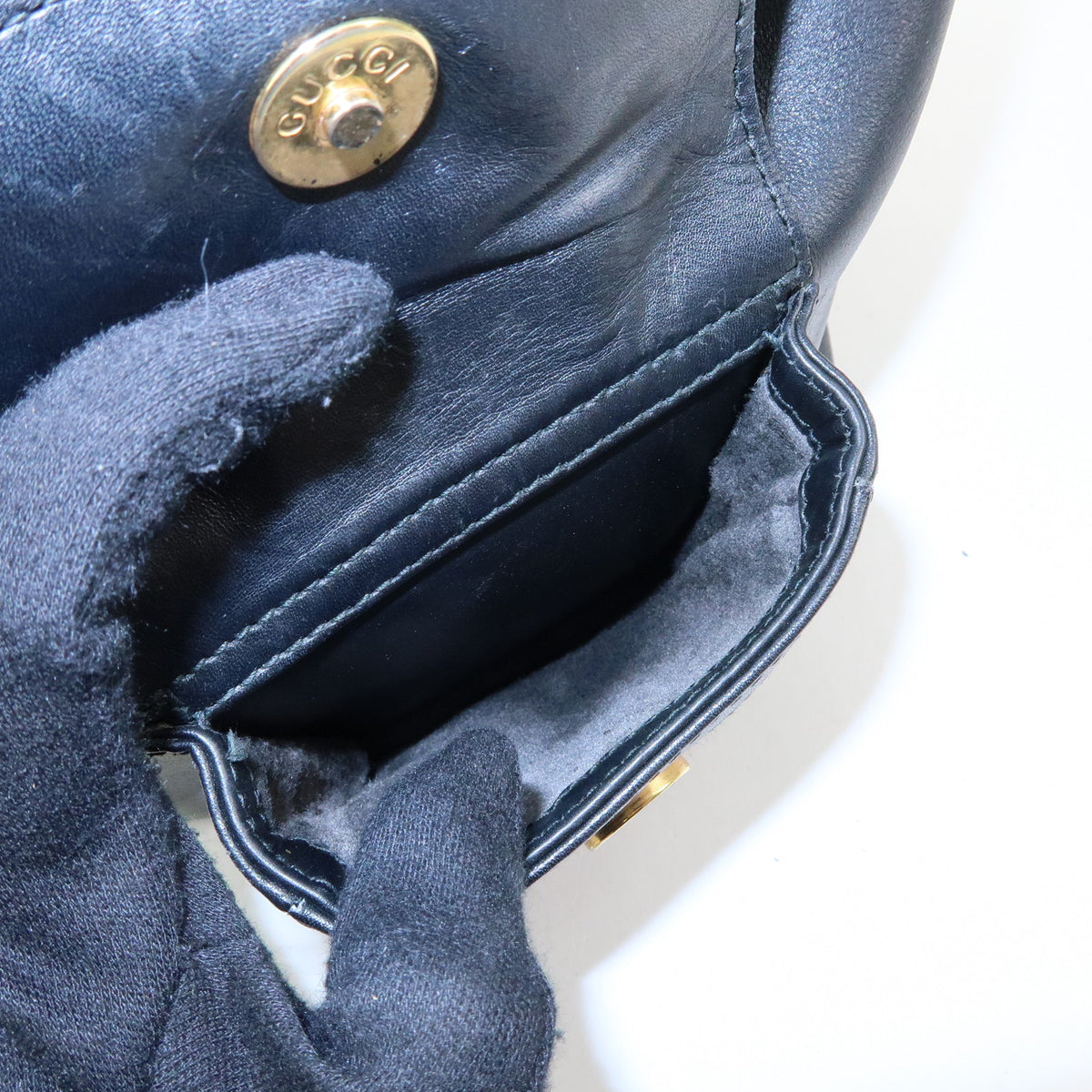 GUCCI Bamboo Sherry Leather Backpack Rucksack Black 003・2058・0044