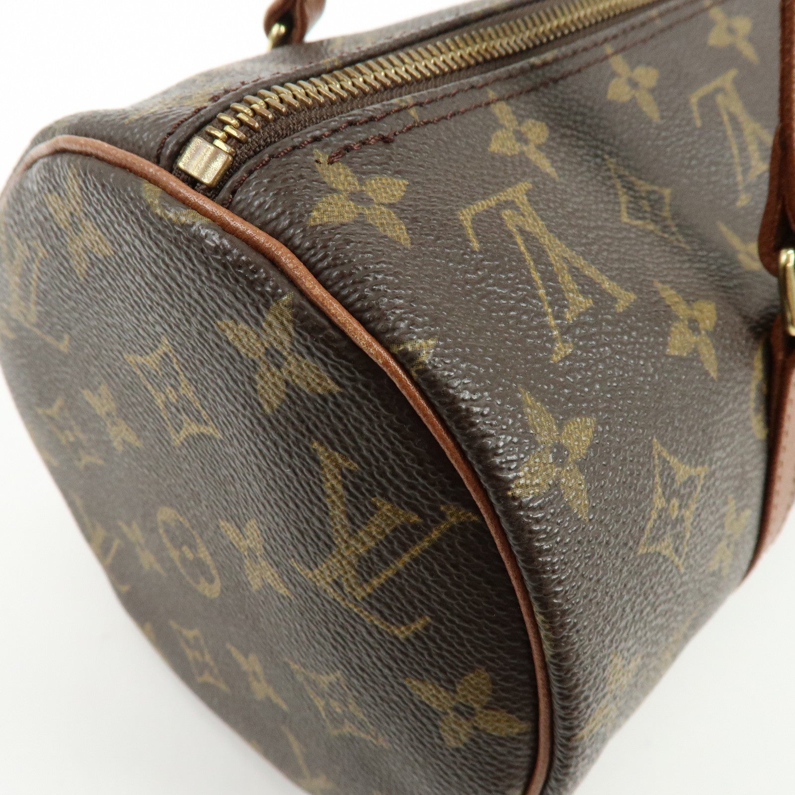 Louis Vuitton Monogram Papillon 30 Hand Bag Old Style Brown M51365