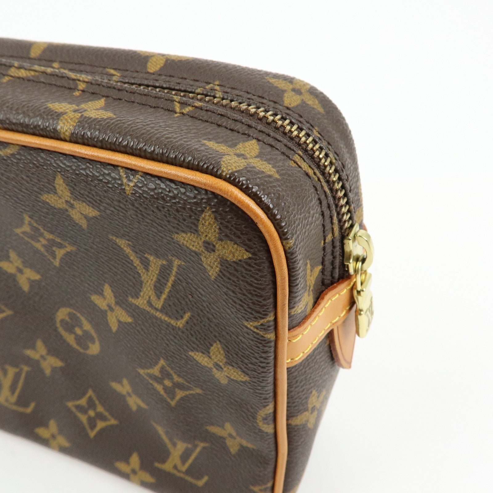 Louis Vuitton Monogram Compiegne 23 Pouch Clutch Bag Brown M51845