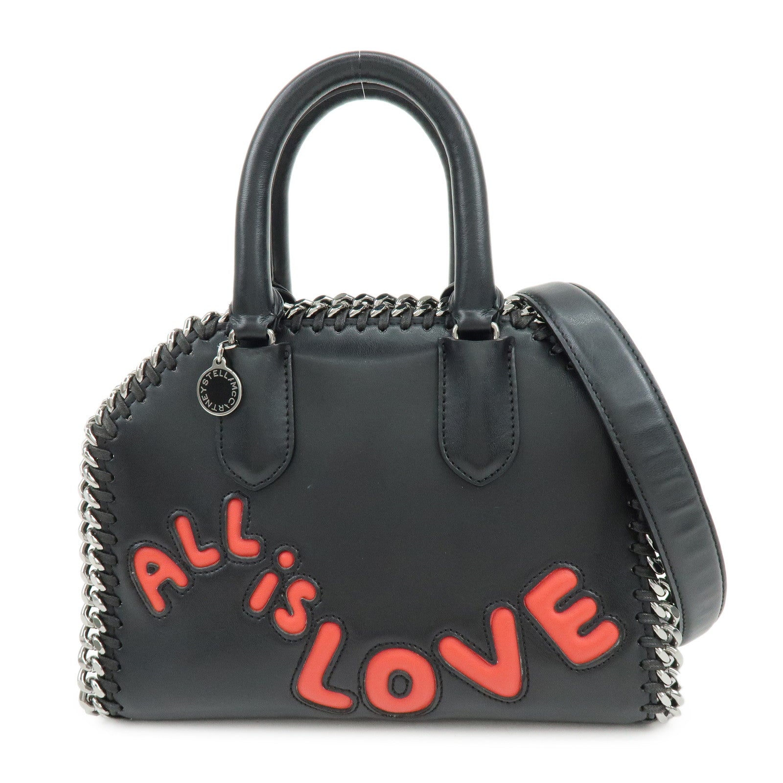 STELLA MCCARTNEY Falabella ALL IS LOVE Leather 2Way Hand Shoulder Bag