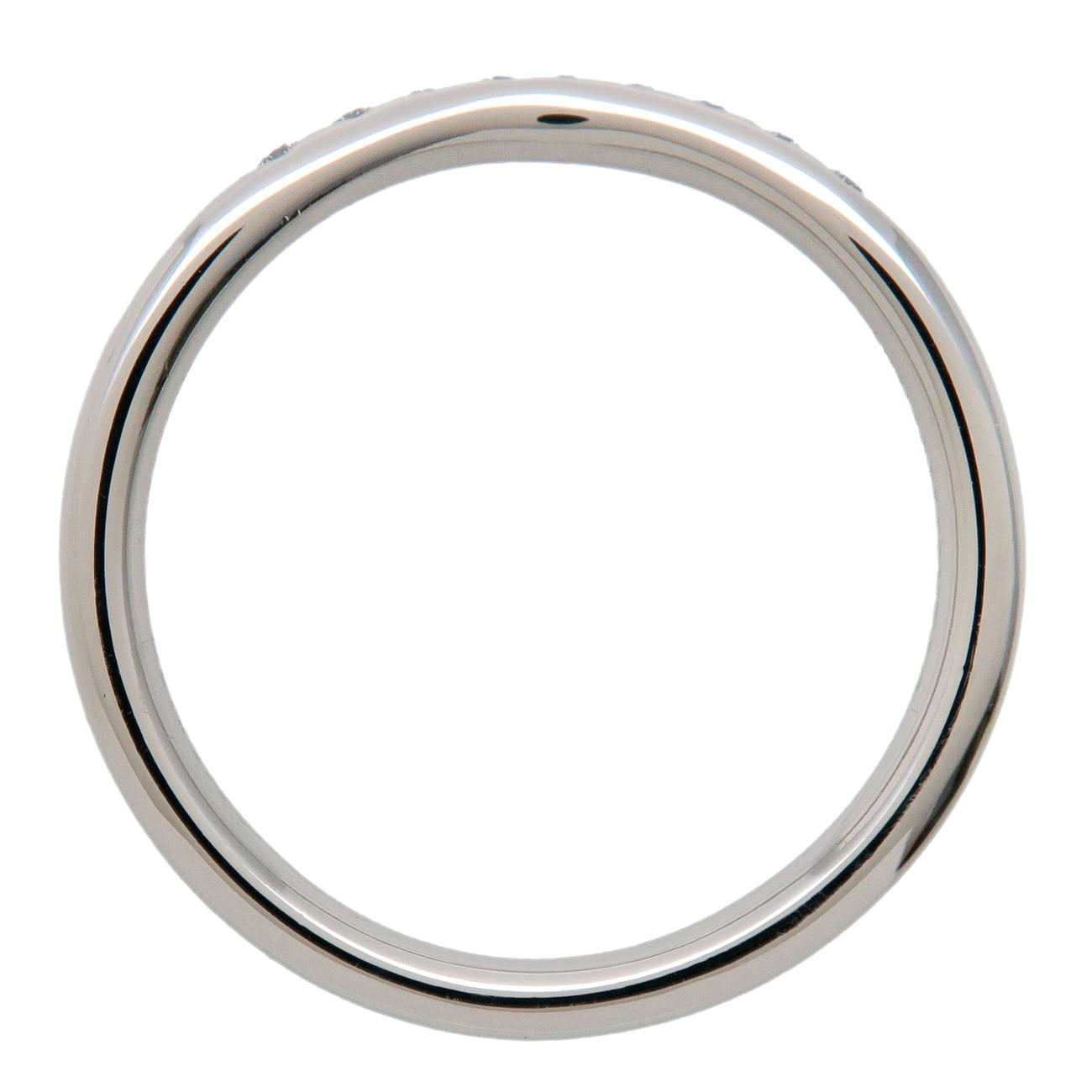 Tiffany & Co Curved Band 9P Diamond Ring PT950 Platinum US4 EU47 HK8.5