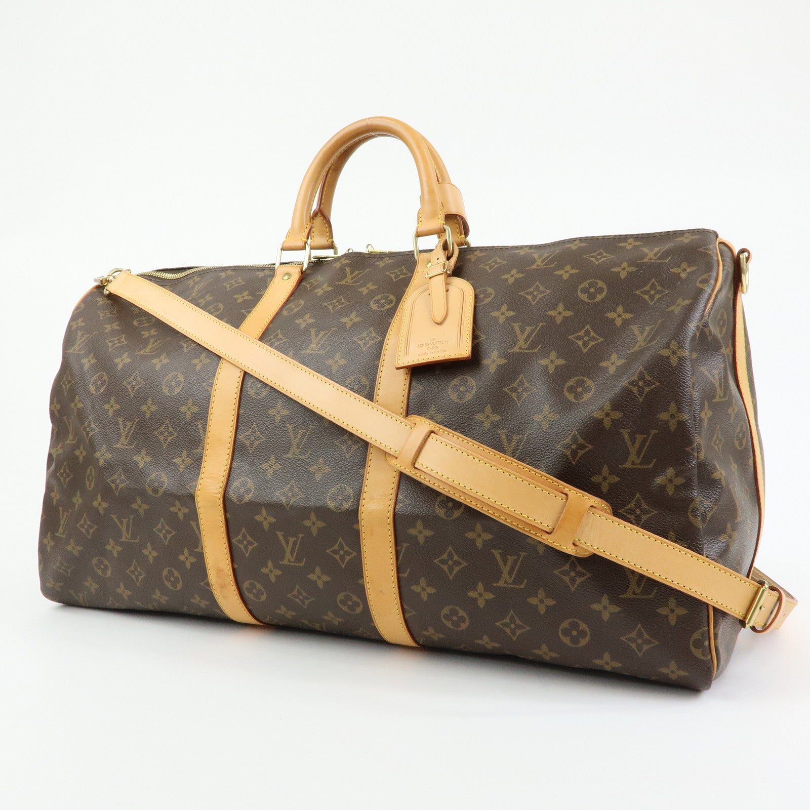Louis Vuitton Monogram Keep All Bandouliere 55 Boston Bag M41414