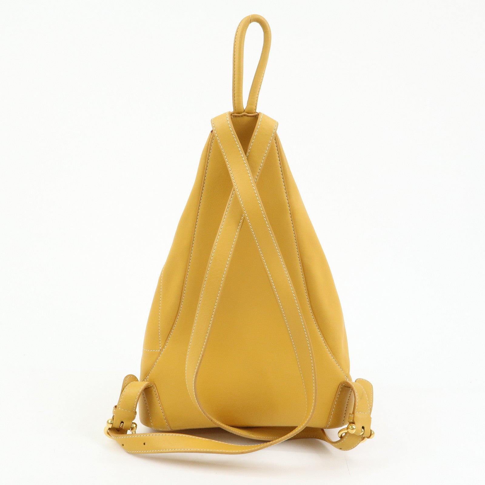 LOEWE Anton Leather Backpack Rucksack Yellow