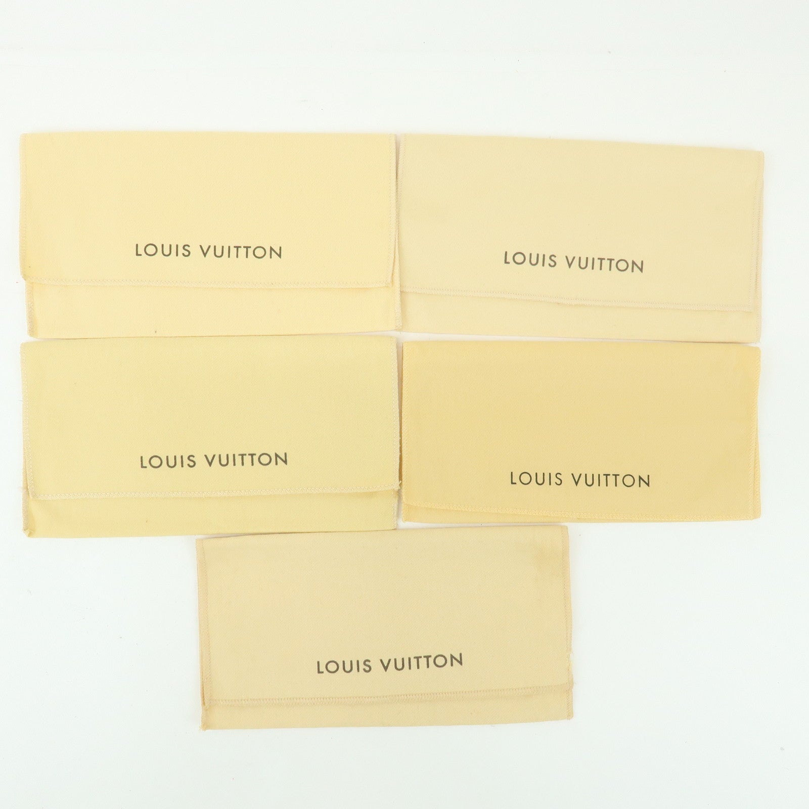 Loiuis Vuitton Set Of 20 Dust Bag Flap Style Beige