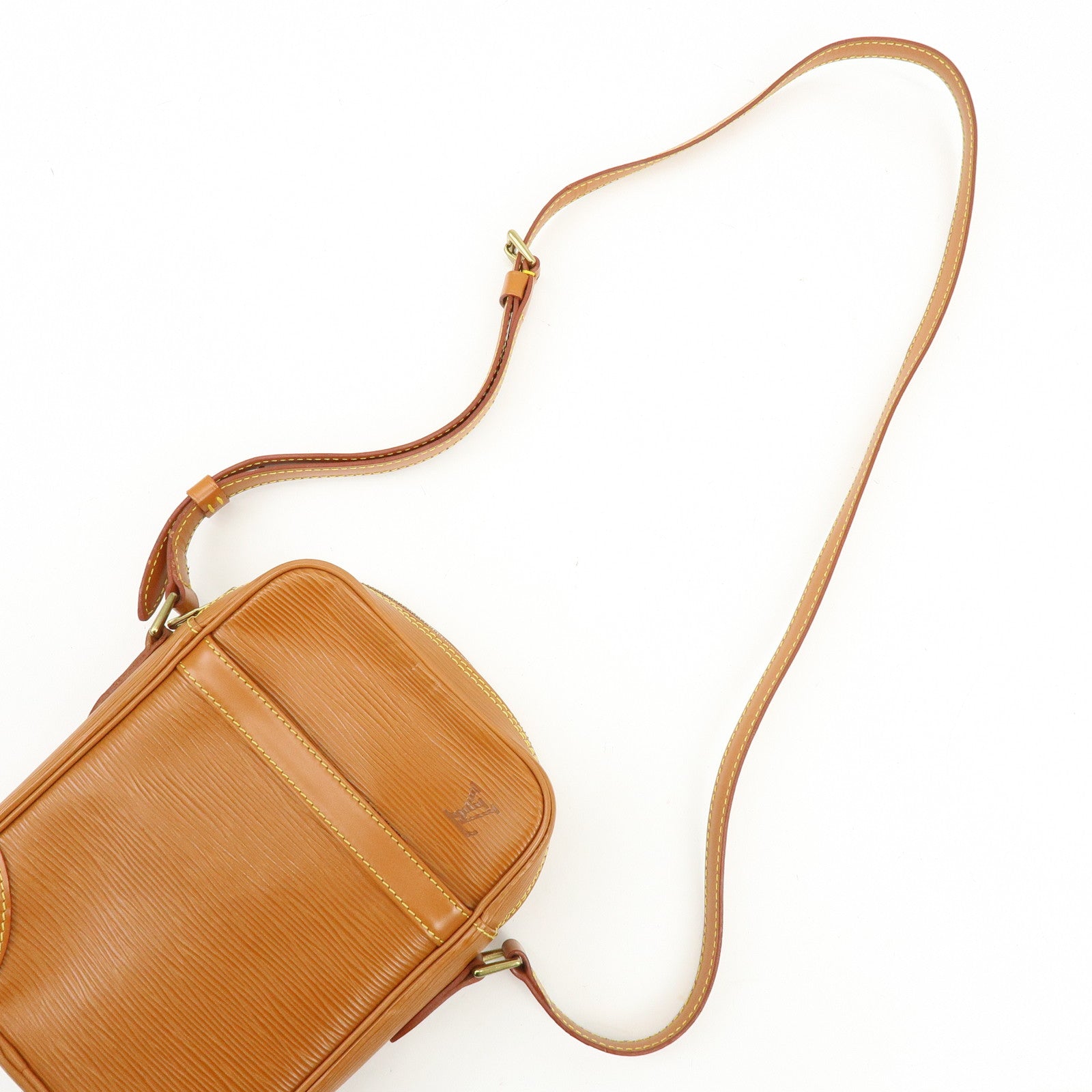 Louis Vuitton Epi Leather Danube Shoulder Crossbody Bag Kenya Brown
