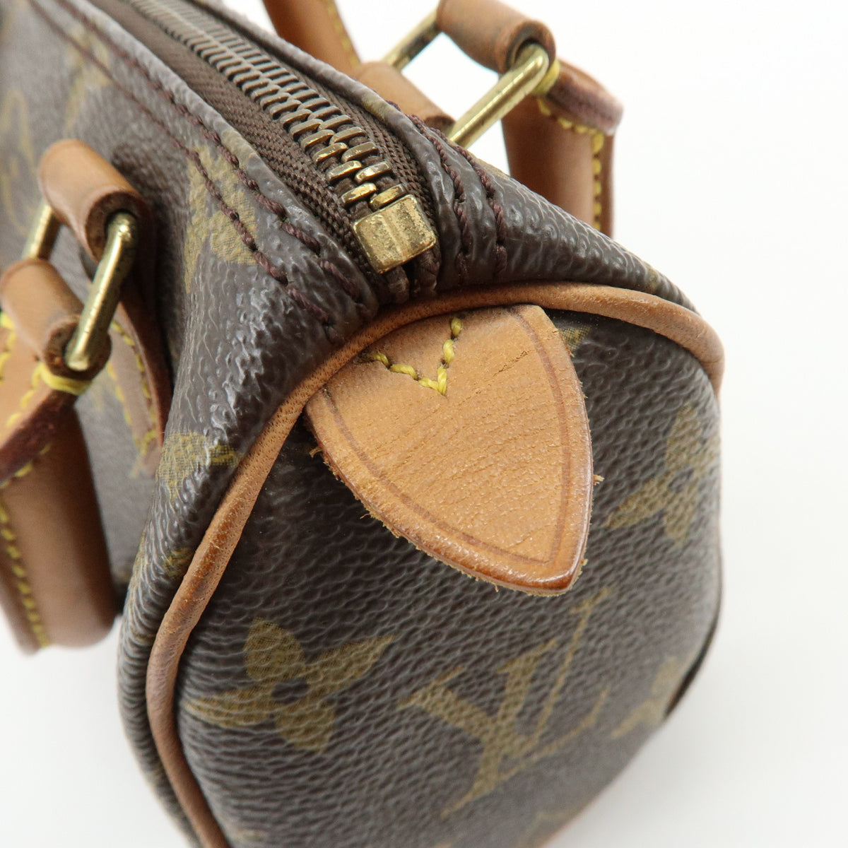 Louis Vuitton Monogram Mini Speedy Hand Bag Brown M41534