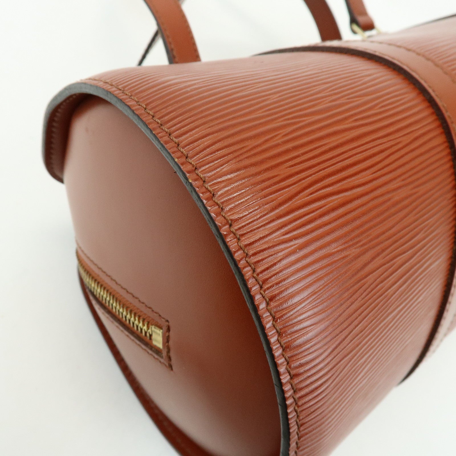 Louis Vuitton Epi Leather Soufflot Hand Bag Kenya Brown M52223