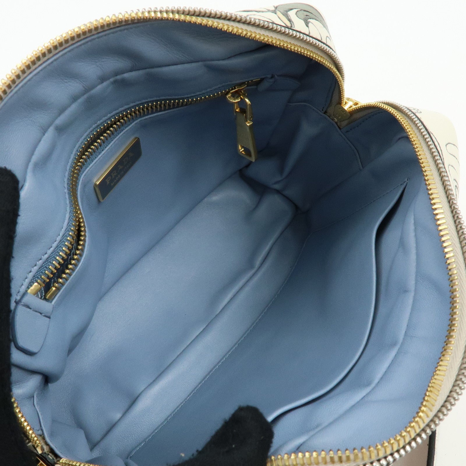 PRADA x James Jean Triangle Logo Calf Skin 2Way Shoulder Bag 1BB113