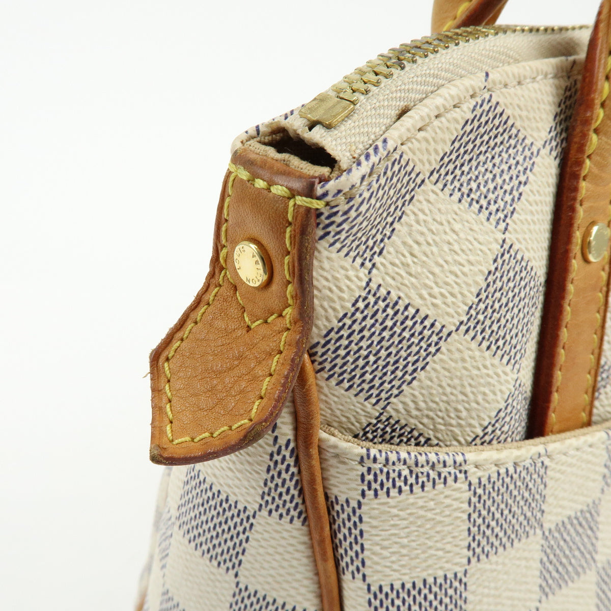 Louis Vuitton Damier Azur Canvas Figheri PM Tote Shoulder Bag N41176