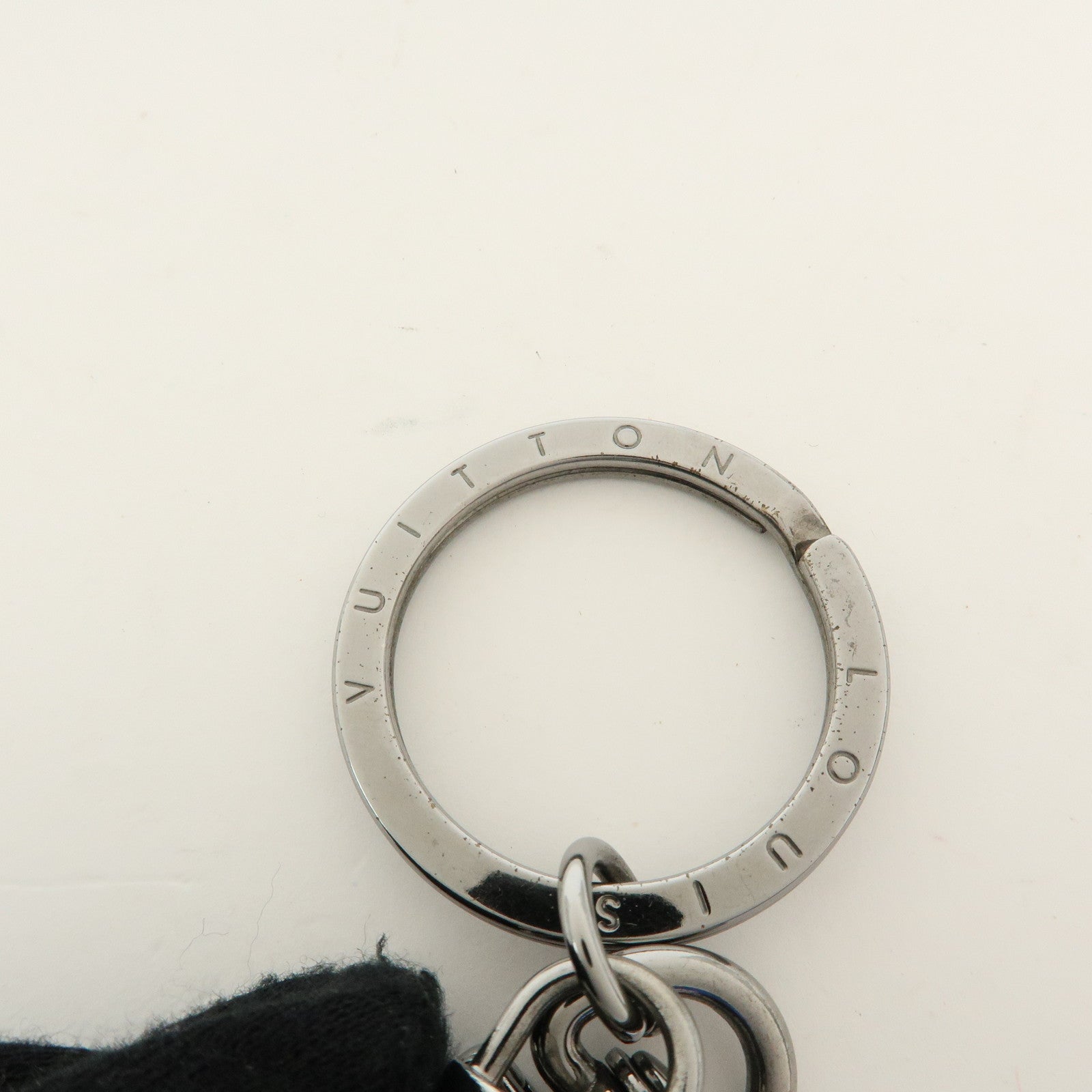 Louis Vuitton Monogram Eclips Porte Cles Tab ID Metal Key Chain M63618