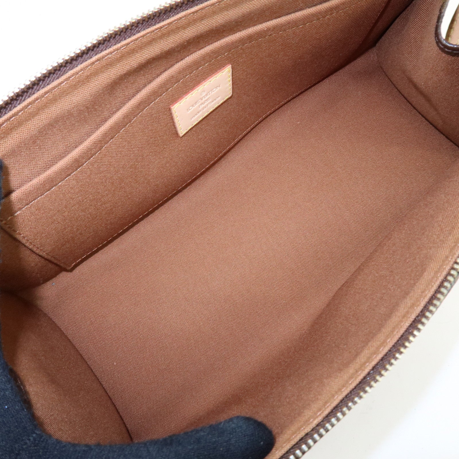 Louis Vuitton Monogram Canvas Leather Popincourt Hand Bag Brown M40009
