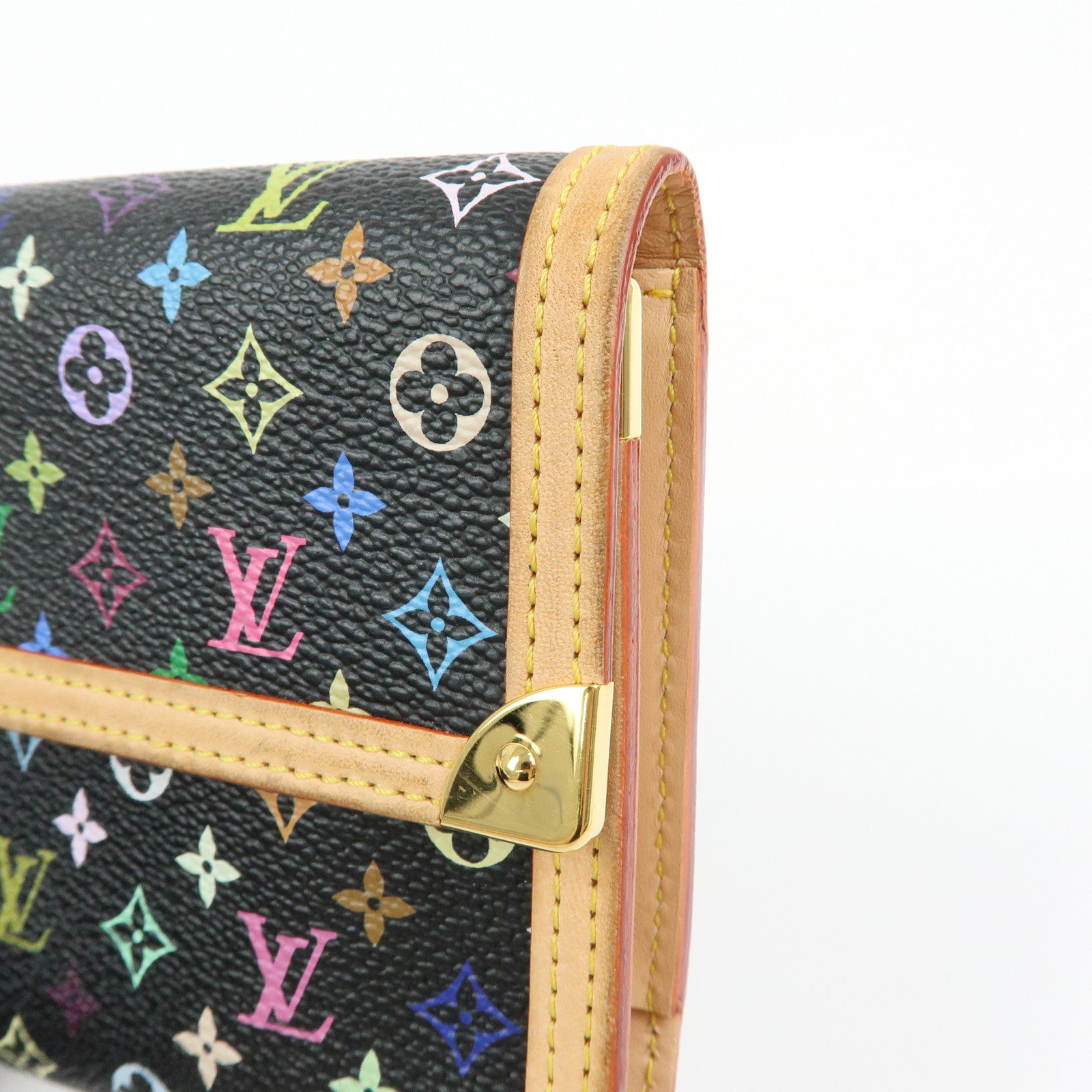 Louis Vuitton Monogram Multicolor Porte Trezor International M92658