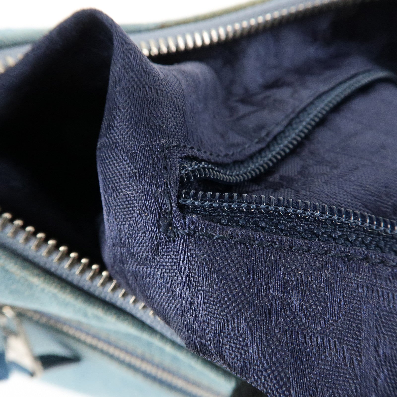 Christian Dior Admit It Denim Leather Shoulder Bag Light Blue Used