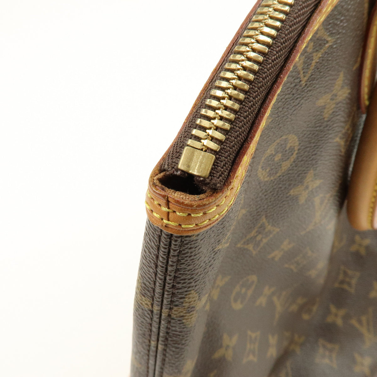 Louis Vuitton Monogram Lockit Vertical Hand Bag Brown M40103