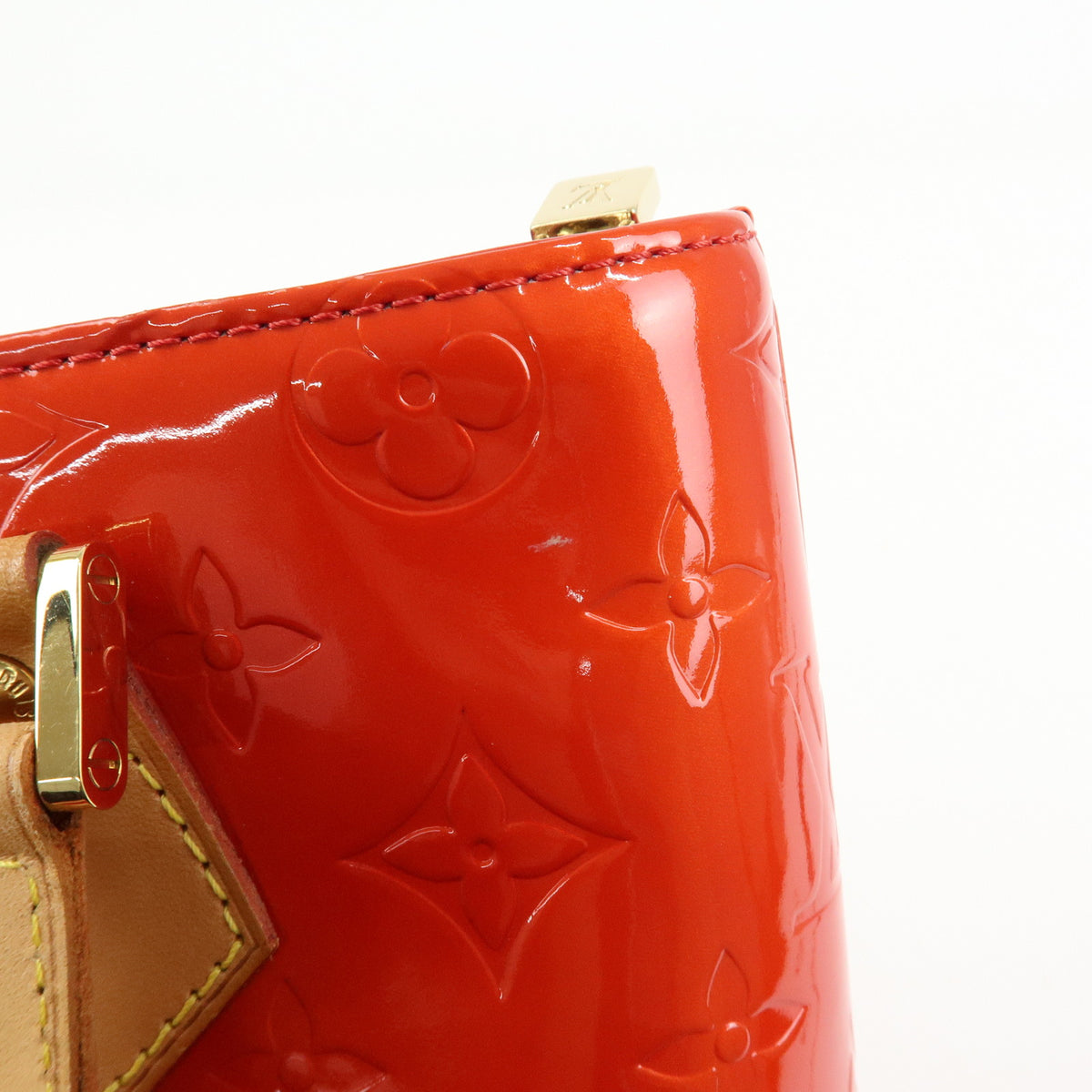 Louis Vuitton Monogram Vernis Houston Tote Bag Hand Bag Rouge M91092