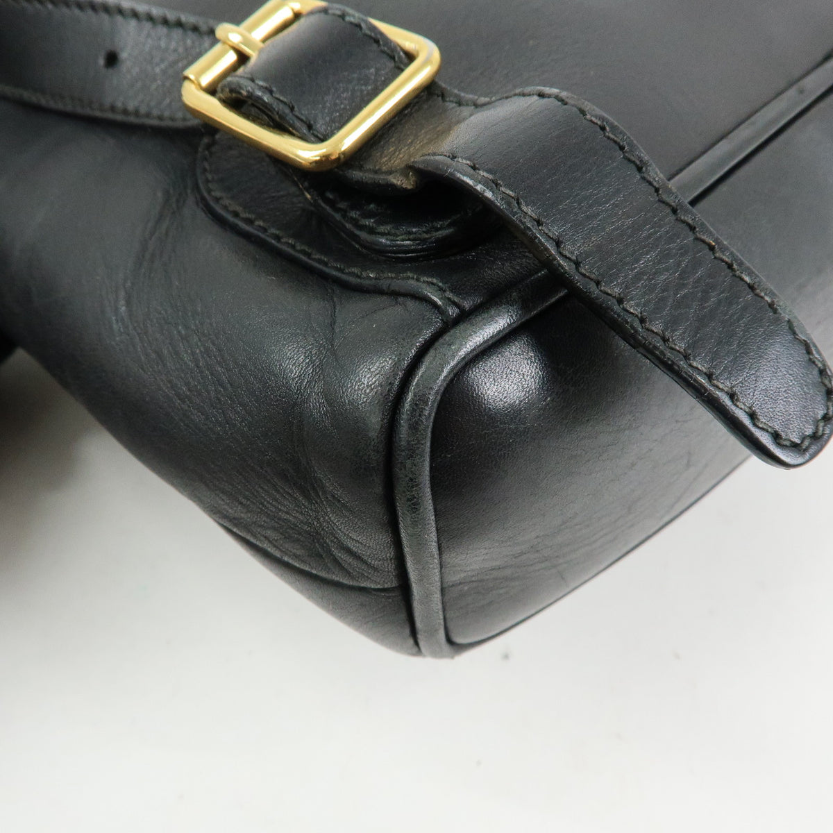 GUCCI Bamboo Sherry Leather Backpack Rucksack Black 003・2058・0044