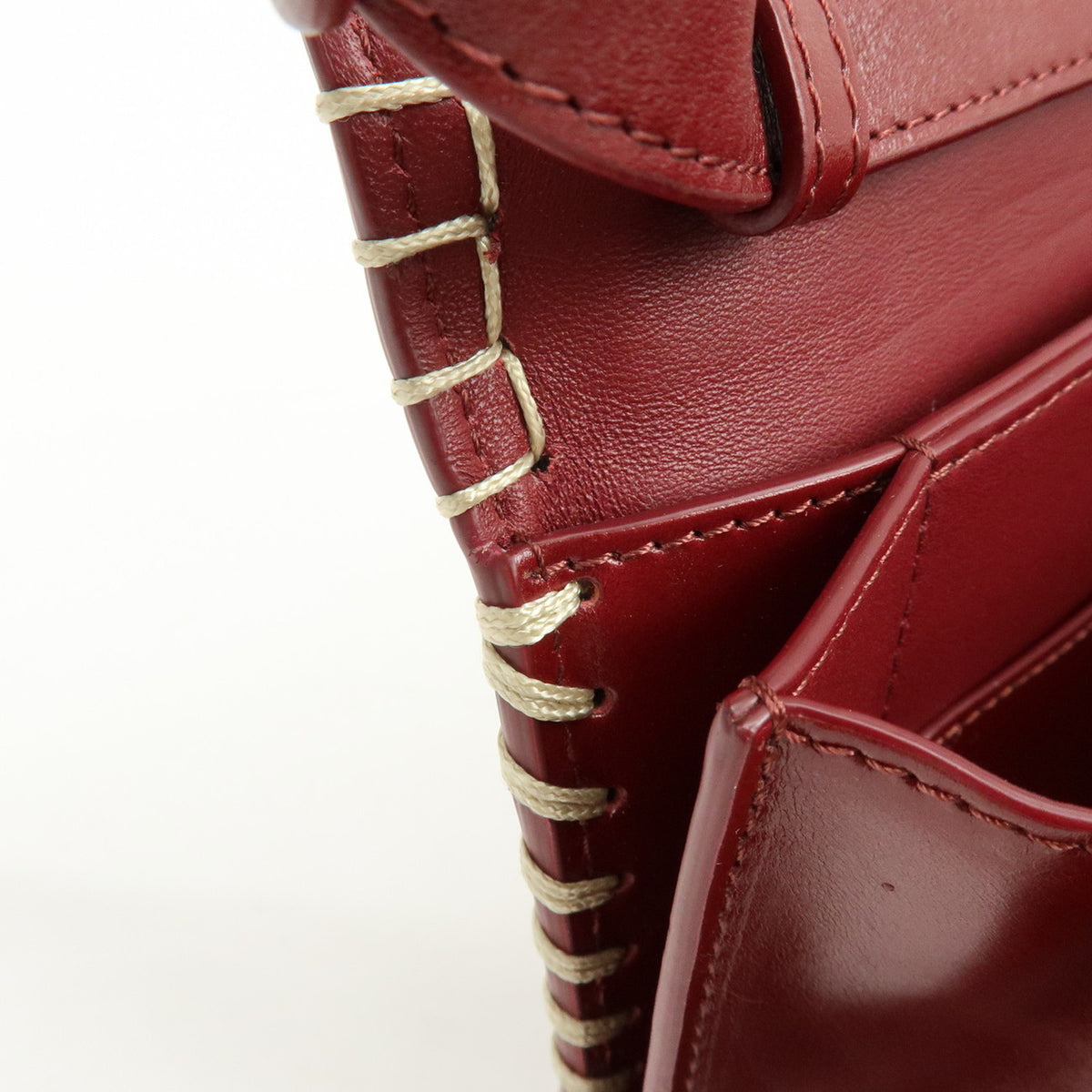 Chloe KATTIE Leather Shoulder Bag Crossbody Bag Wine Red
