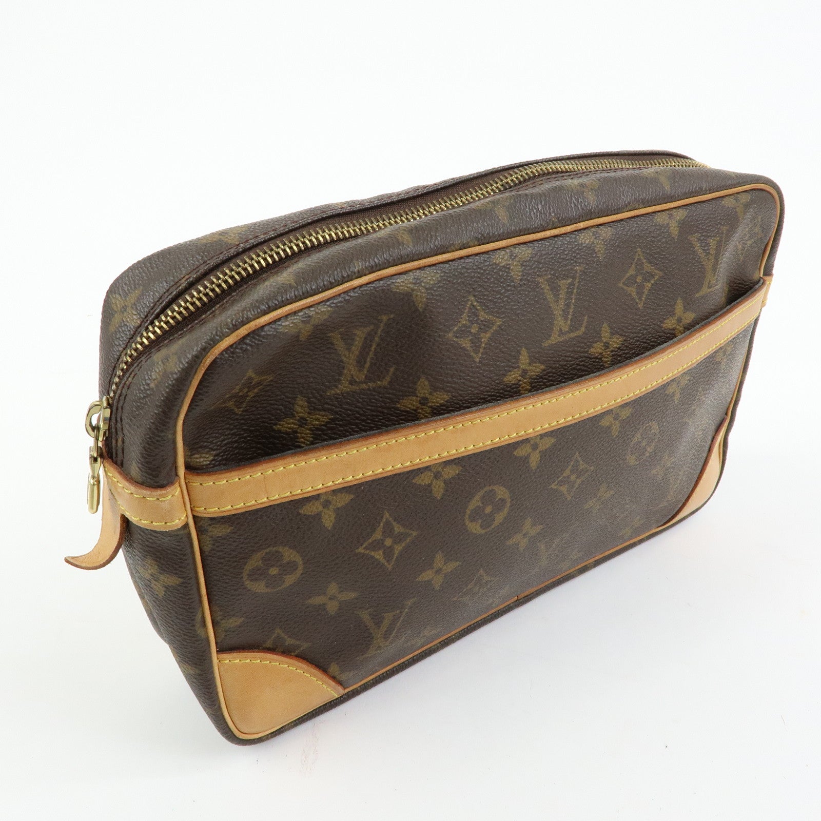 Louis Vuitton Monogram Compiegne 28 Pouch Clutch Bag Brown M51845