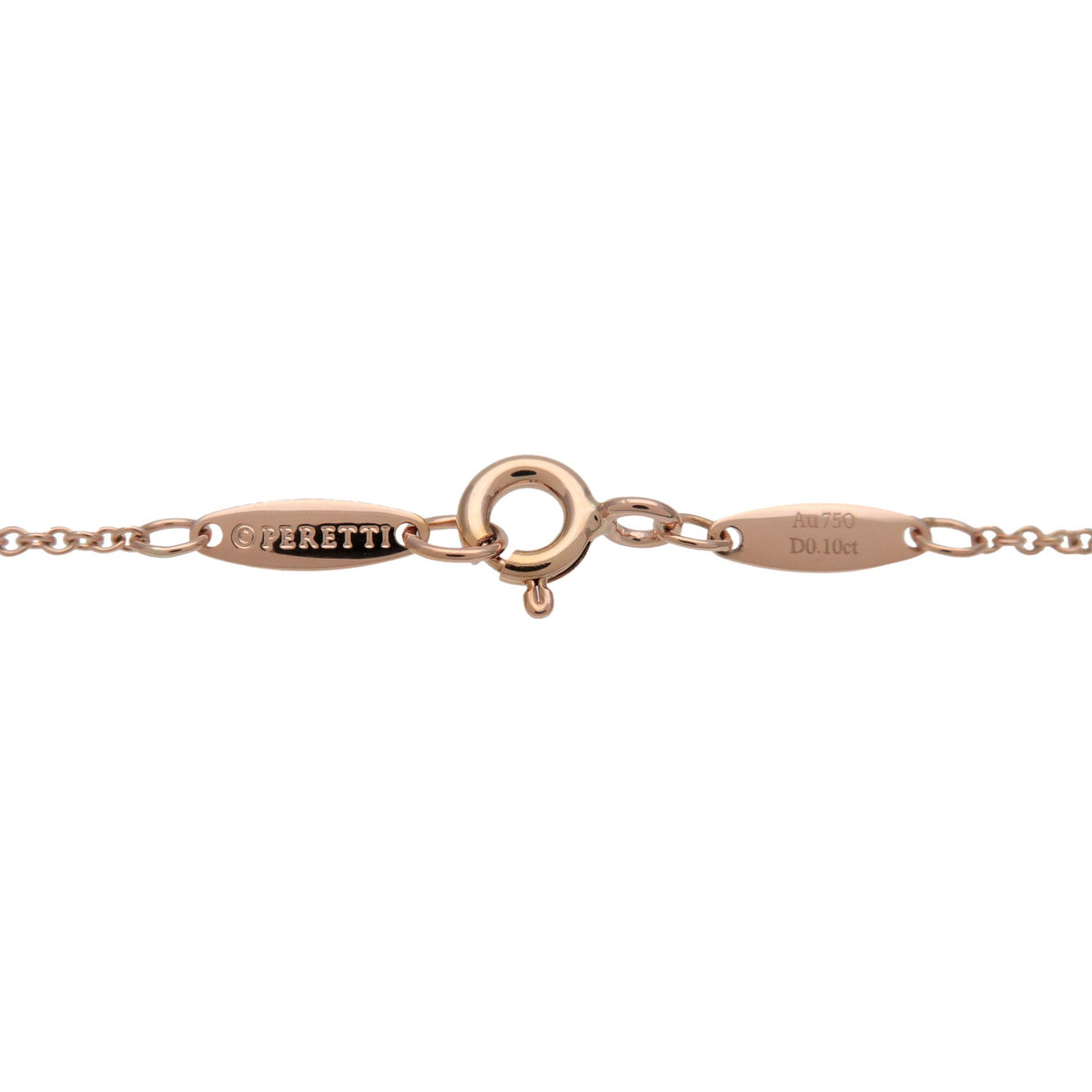 Tiffany & Co By The Yard 1P Diamond Necklace K18 750PG Rose Gold