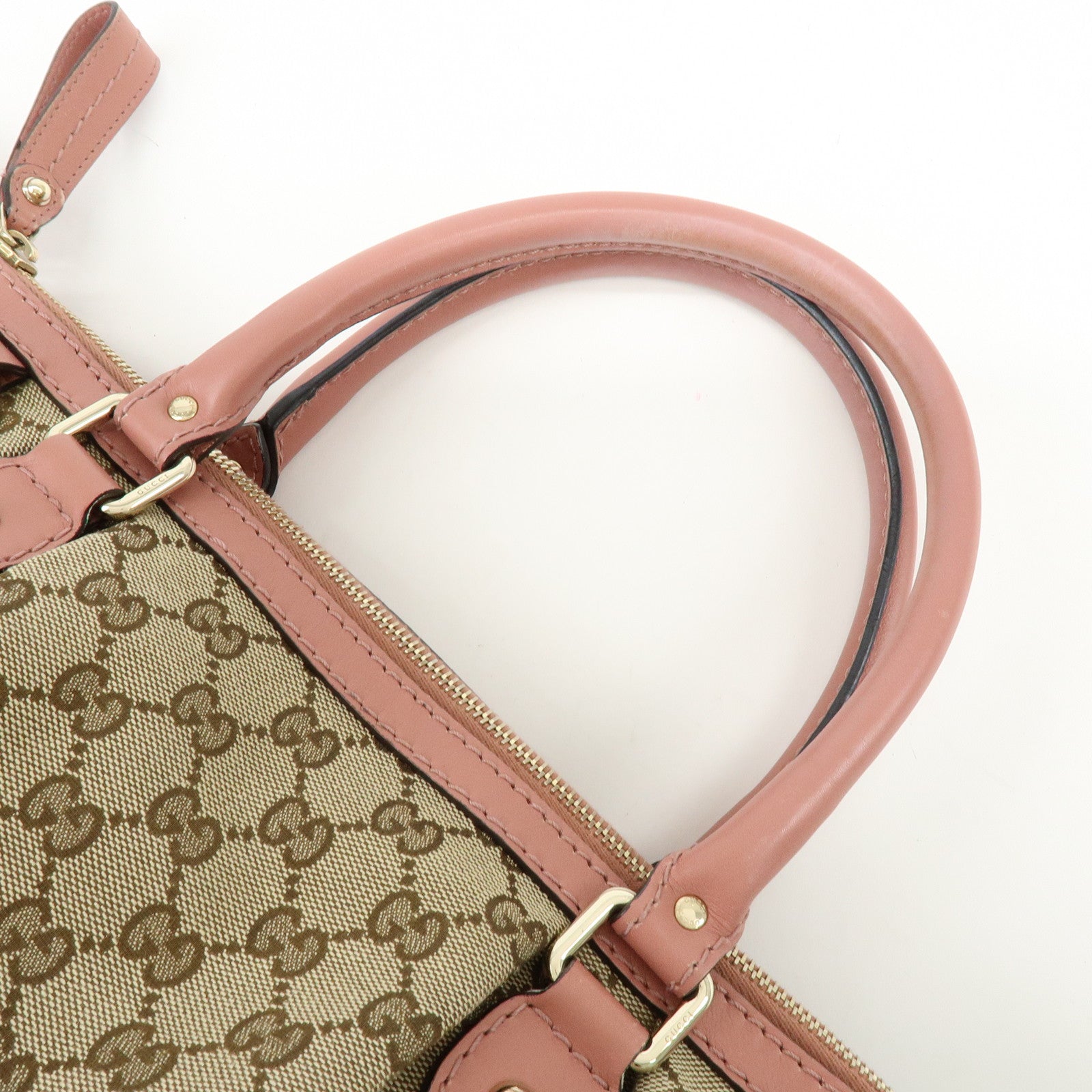 GUCCI Sukey GG Canvas Leather 2Way Shoulder Bag Pink 247902