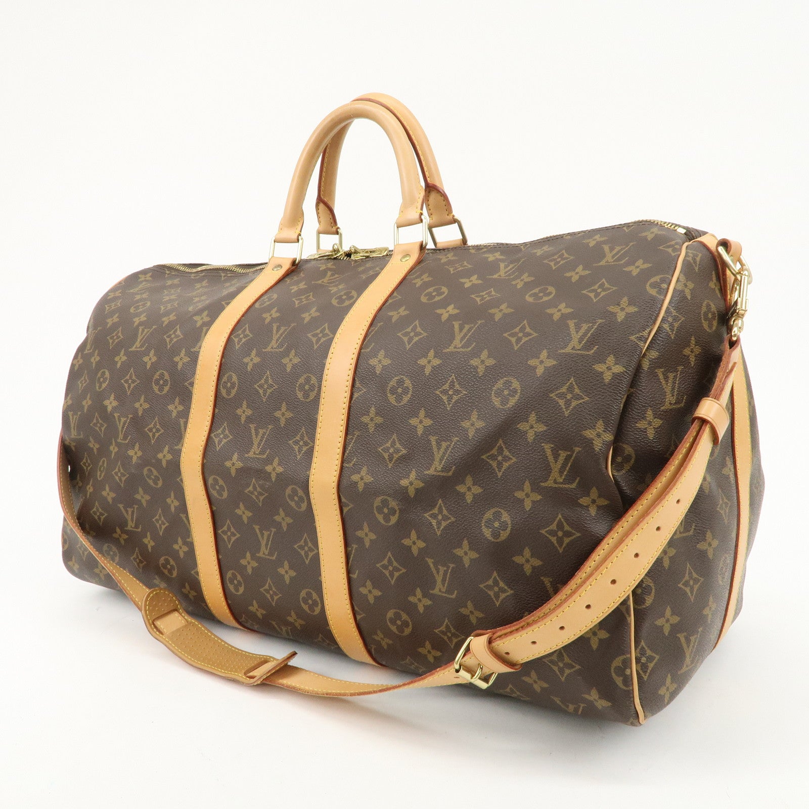 Louis Vuitton Monogram Keep All Bandouliere 55 Bag Brown M41414 Used