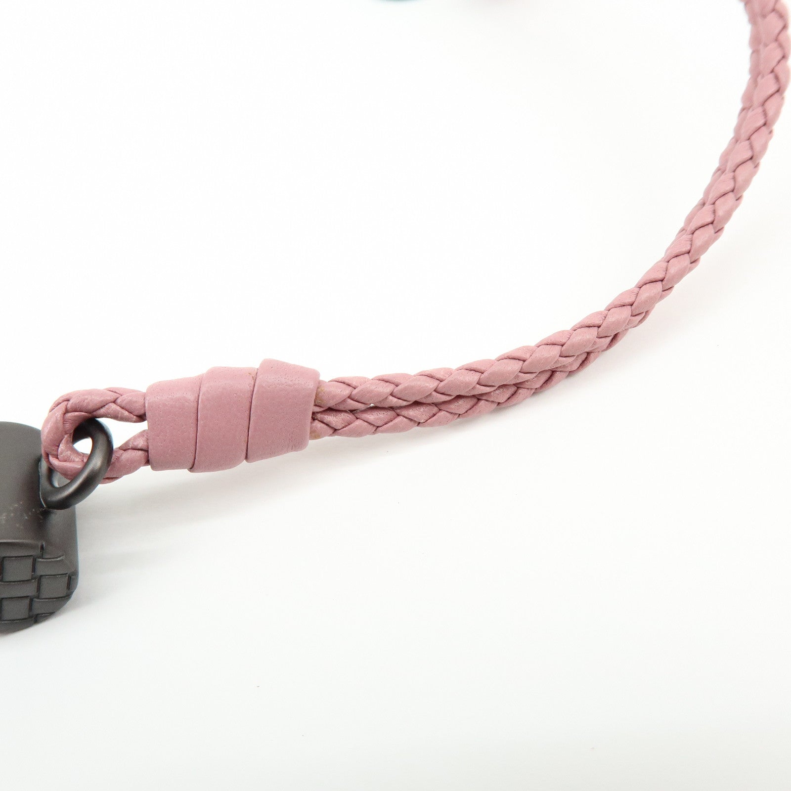 BOTTEGA VENETA Intrecciato Leather Bag Charm Whistle Motif Pink