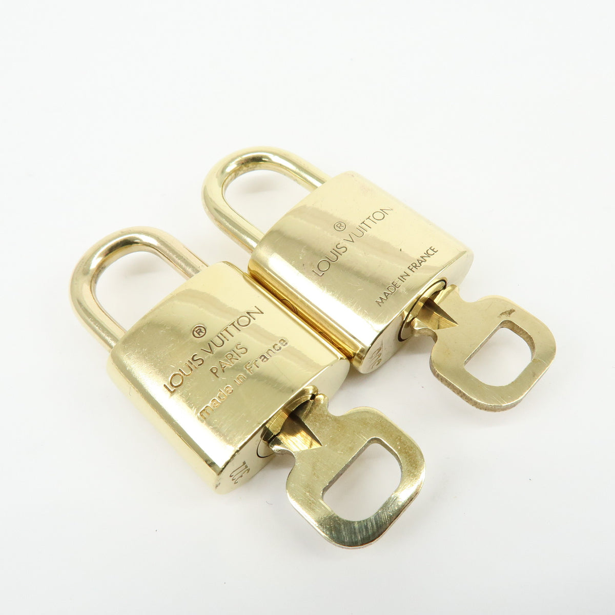 Louis Vuitton Lot of 10 Lock & Key Cadena Key Lock Gold