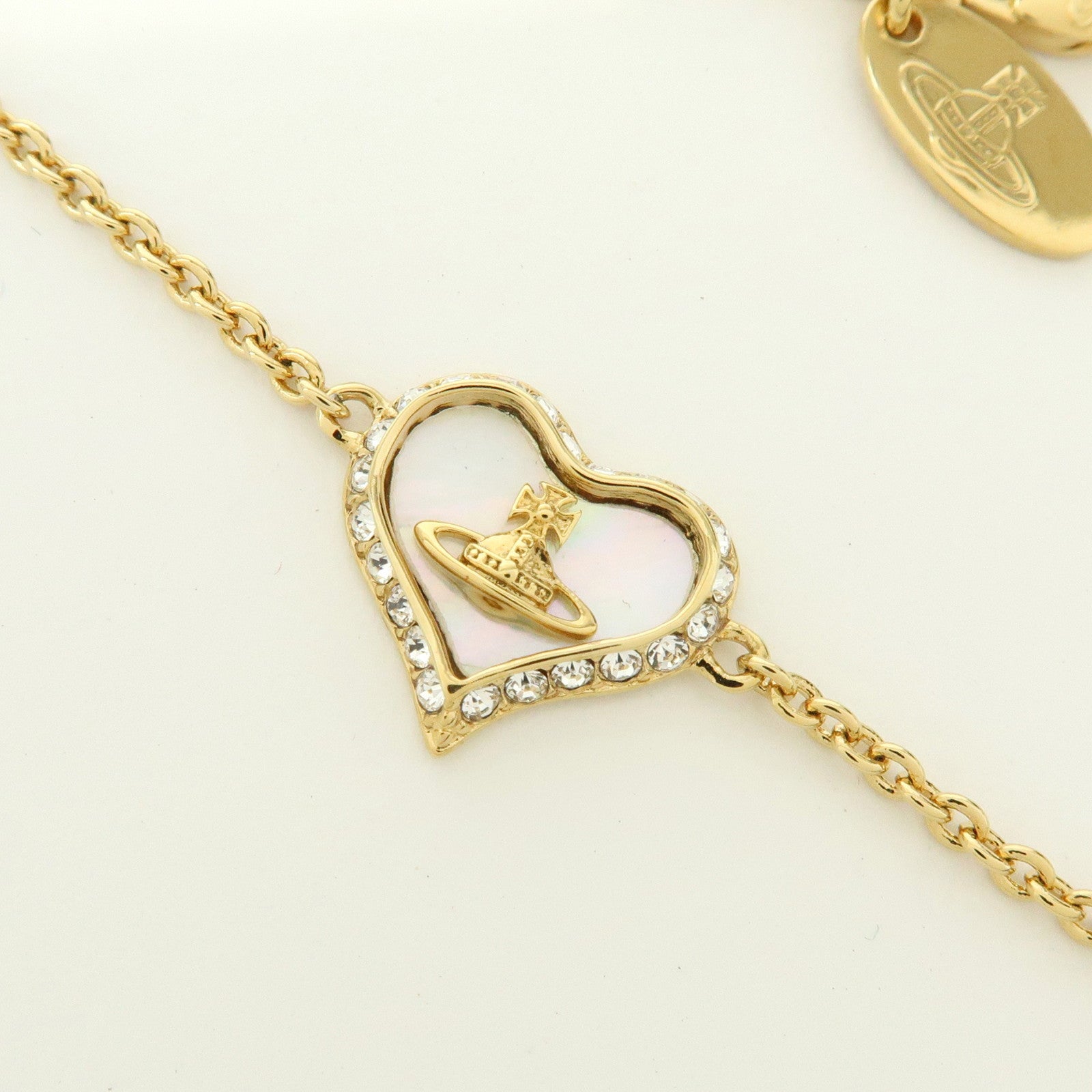 Vivienne Westwood Petra Metal Bracelet Heart Motif Gold