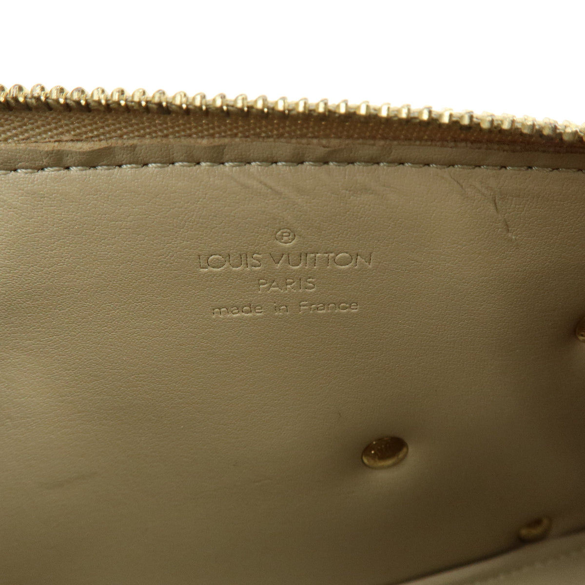 Louis Vuitton Monogram Vernis Flower Lexington Hand Bag Beige M92246