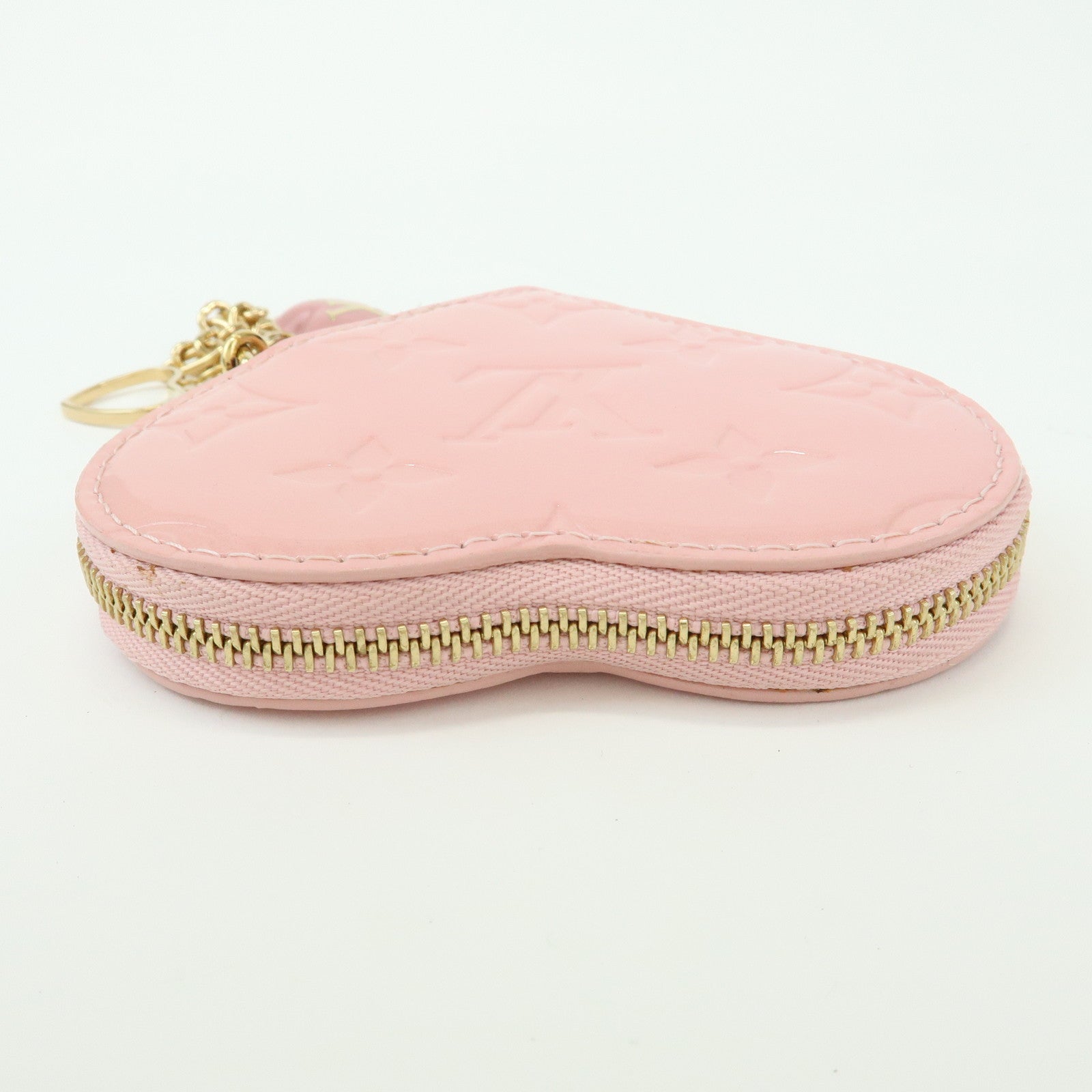 Louis Vuitton Monogram Vernis Porte Monnaie Coeur Coin Case Pink M91431