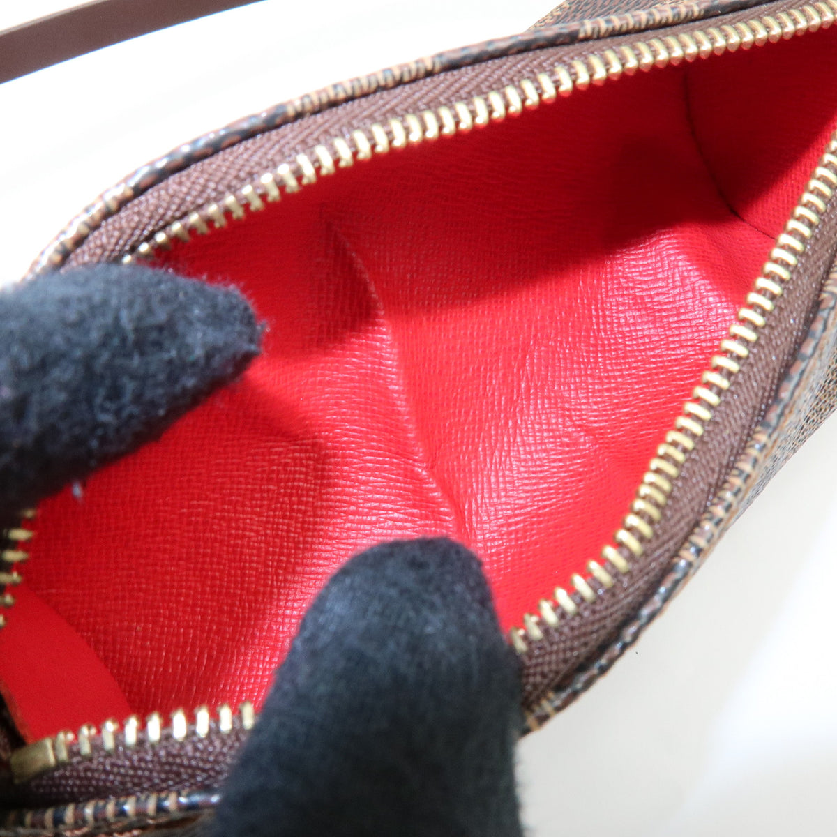 Louis Vuitton Damier Ebene Papillon 30 Hand Bag & Pouch Brown N51303