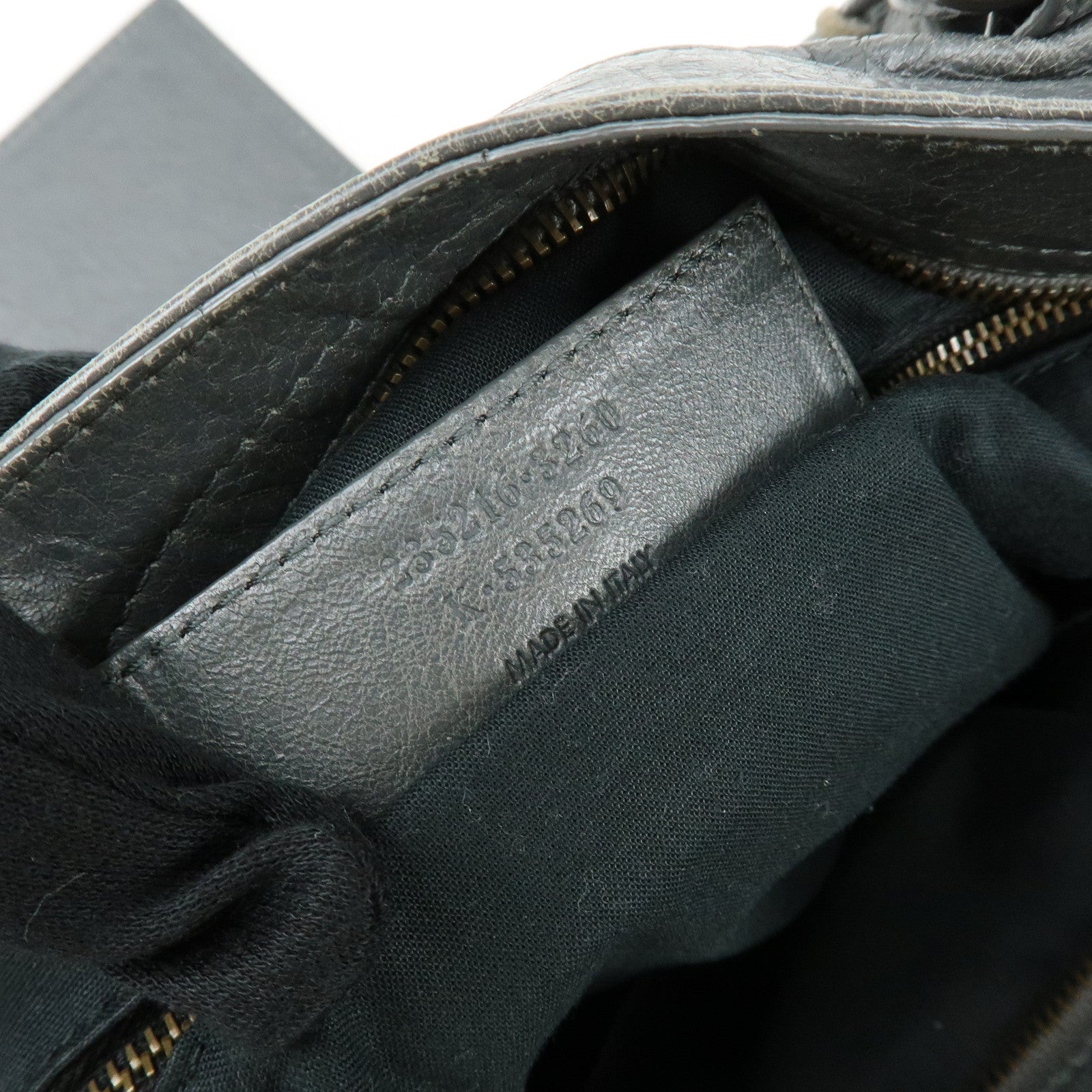 BALENCIAGA Classic Velo Leather Hand Bag Grey 235216