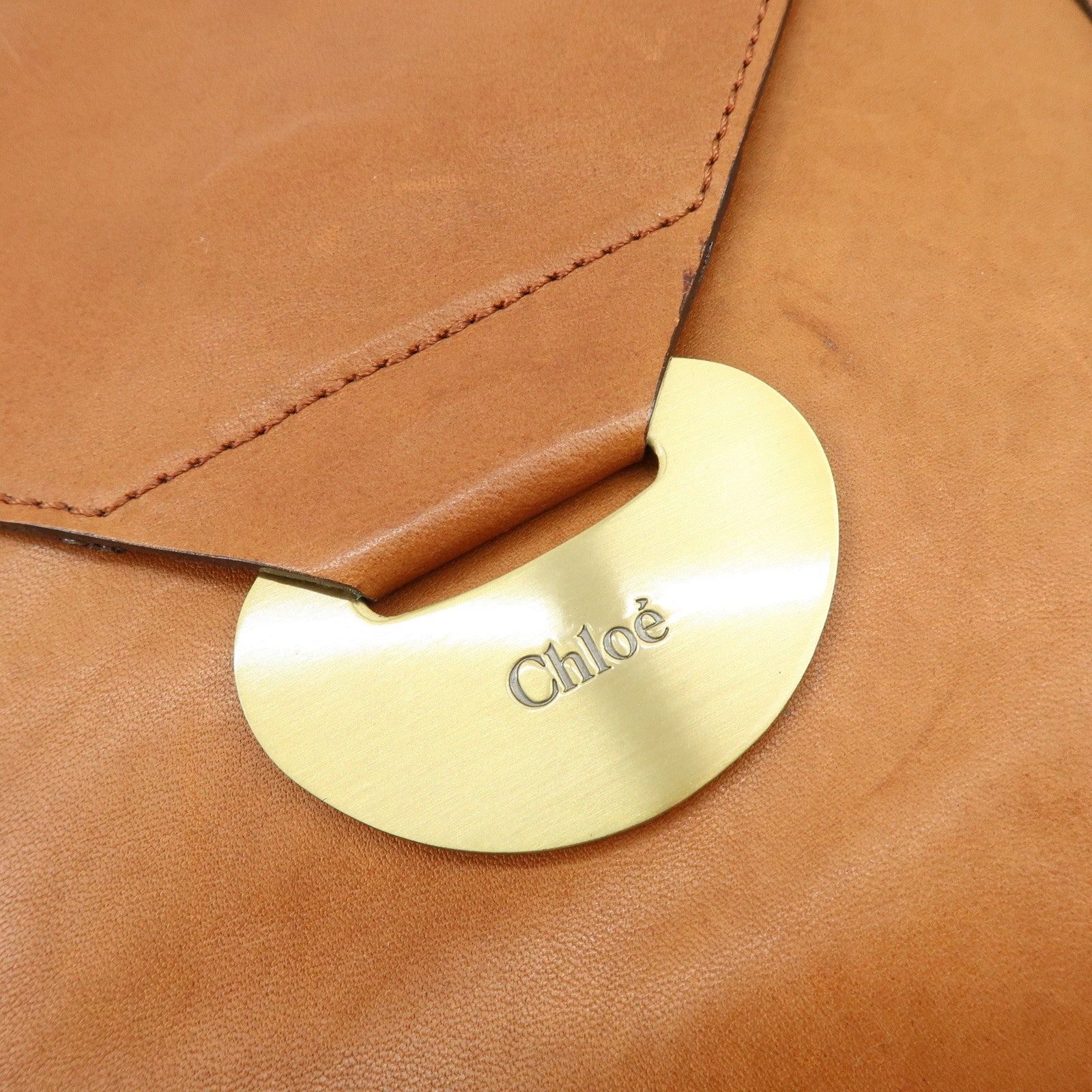 Chloe Eloise Leather Shoulder Bag Crossbody Bag Brown